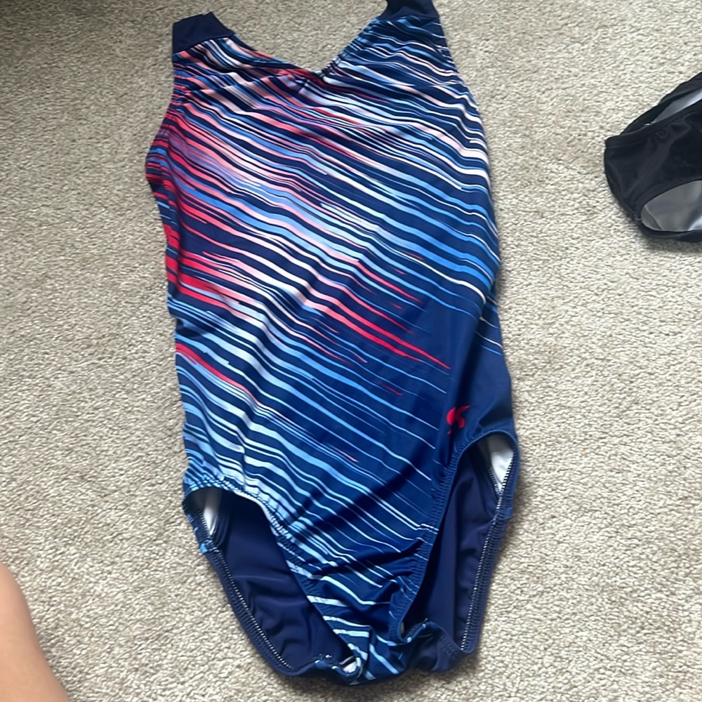 Gymnastics red white and blue leotard